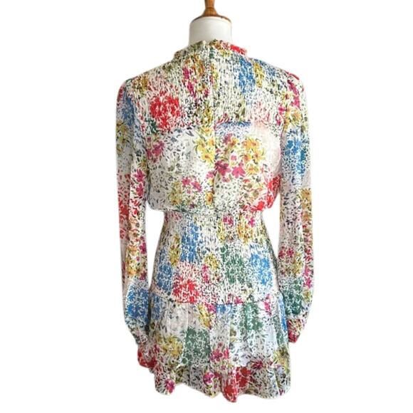 Aqua Floral Mini Dress, NWOT Size XS - Picture 3 of 4